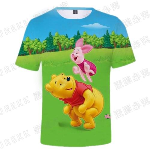 Summer Pooh Bear Edward Pooh Mr Sanders T Shirt 3D Print Men Women Children Streetwear Boy Girl Kids Short Sleeve Cool Tops Tee
