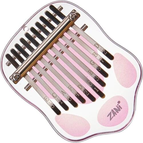 Cartoon Kalimba Thumb Mini Piano 10-Key Thumb Piano Acrylic Finger Piano Kids Kalimba Musical Instrument