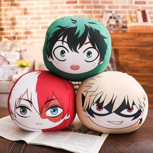 Cartoon Anime Bakugou Katsuki Todoroki Shoto Midoriya Izuku Bolster Plush Toys Boku No Hero Academia Dolls Pillows for Kids Gift