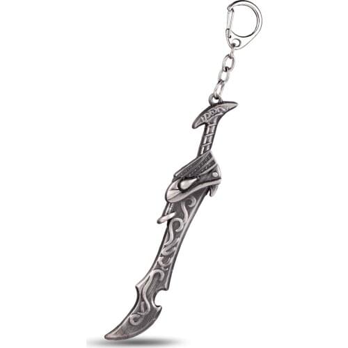 New Design 3D Game WOW World of Warcraft Brelok Weapon Model Keyring Cosplay Souvenirs Gift Broad Sword Keychain Hacking Knife