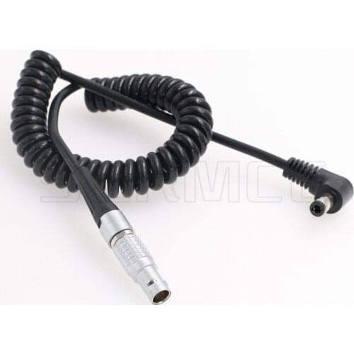 Right Angle DC 5.5X 2.5mm Barrel to 0B 2 Pin Male Power Cable for Teradek Bond Bolt Cube SmallHD ARRI RED Camera