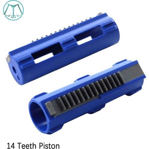 14 Teeth Piston Ightweight Blue Fibre Reinforced Full Steel for Airsoft M4 AK G36 MP5 Gearbox Tactical Hunting Accessories