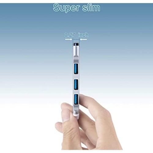 Portable USB 3.0 Hub Splitter USB Extender 4 Port USB Ultra Slim Data Hub Aluminum Alloy USB Docking Station Splitter