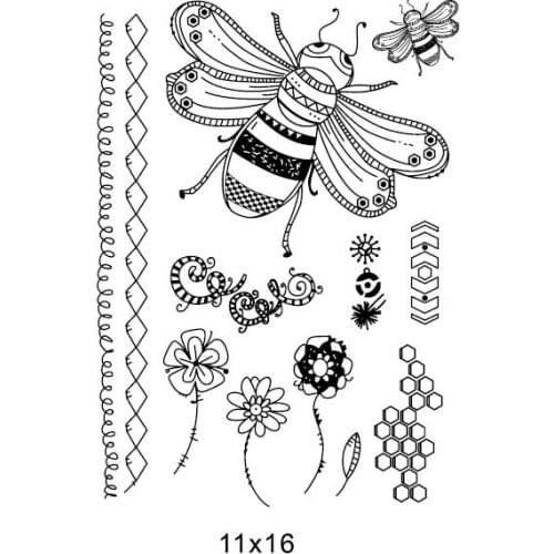 Bee Transparent Clear Silicone Stamp Seal for DIY scrapbooking photo album Decorative clear stamps