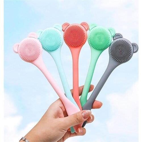 1Pc Silicone Face Cleansing Brush Effective Nose Exfoliator Blackhead Removal Soft Deep Cleaning Brush Face Scrub Massager