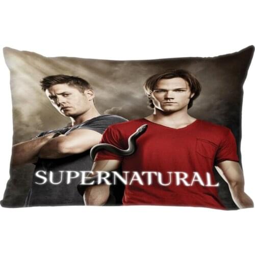 Supernatural TV Pillow Cover Bedroom Home Office Decorative Pillowcase Rectangle Zipper Pillow Cases Satin A1.29