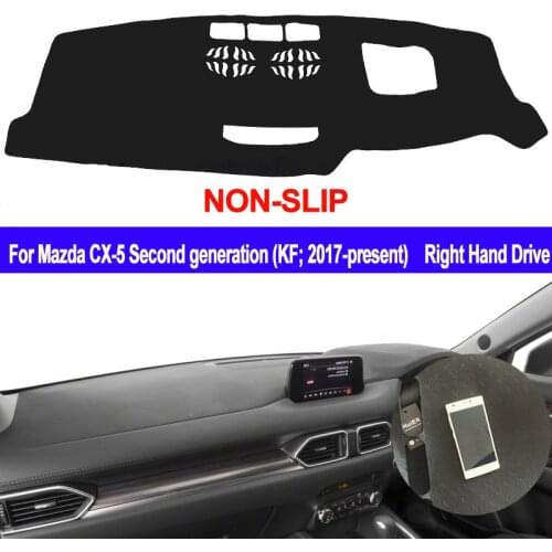 TAIJS For Mazda CX-5 CX5 Second Generation KF 2017 2018 Dash Mat DashMat Silicone Non-Slip Sun Shade Dashboard Cover Anti-UV