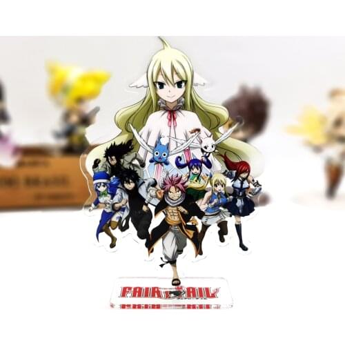 Fairy Tail Natsu Erza Gray Lucy Wendy Charlés GM acrylic stand figure model plate holder cake topper anime desk decoration