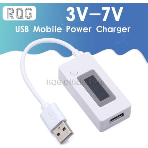 LCD USB Detector Voltmeter Ammeter Mobile Power Charger Capacity Tester Meter Voltage Current Charging Monitor 3V-7V DC 3-7V