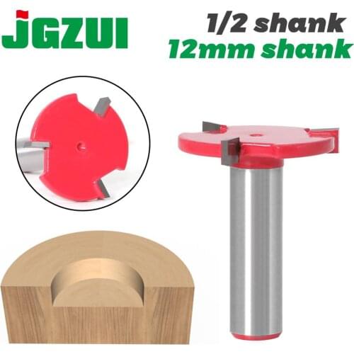 1pc 1/2" Shank 12mm shank 3 Edge T Type Slotting Cutter Woodworking Tool Router Bits For Wood Industrial Grade Milling Cutter