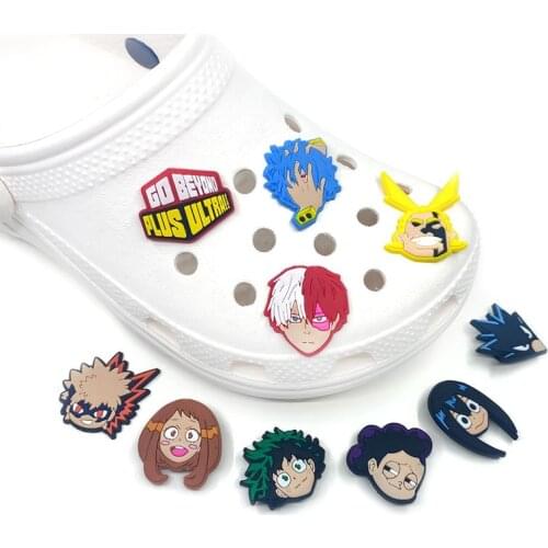 1pc Anime My Hero Academia Shoe Charms Buckles Accessories DIY Croc JIBZ Cartoon Sandals Decoration Kids Xmas Party Gifts