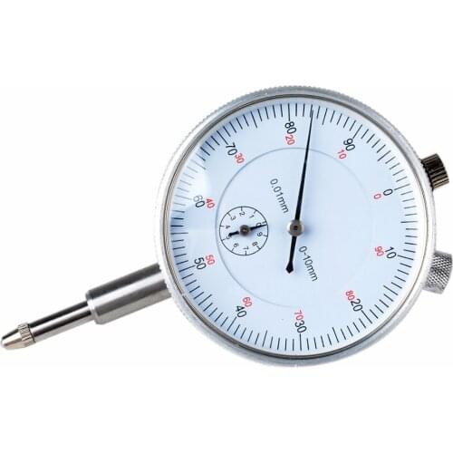 1pc Dial Gauge Indicator 0-10mm Measurement Instrument 0.01mm Accuracy Metal For Precision Tool