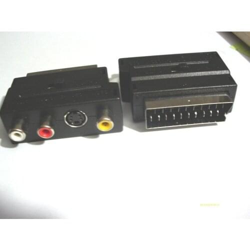 10PCS Adaptor 3 x RCA S-Video svideo CCTV TV phono Adaptor New