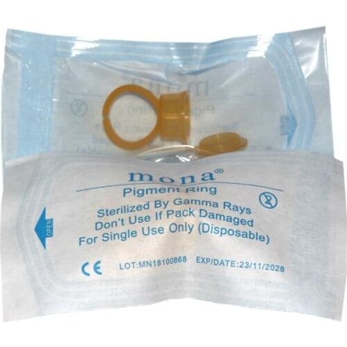 100pcs/bag Microblading pigment ink ring cup with covered cup for Permanent makeup Tattoo ink holder tattoo accessories