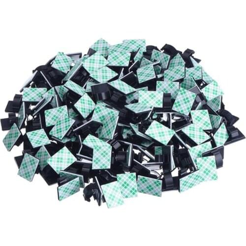 20pcs Adhesive Car Cable Clips Wire Tie Fixer Holder Cord Organizer Management Cable Plastic Tie Cable Clips Clamps Retail price