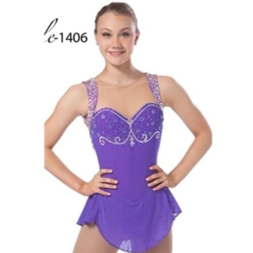 2016 Competition Figure Ice Skating Dresses For Women With Spandex Beautiful New Brand Figure Skating Competition Dress DR2566