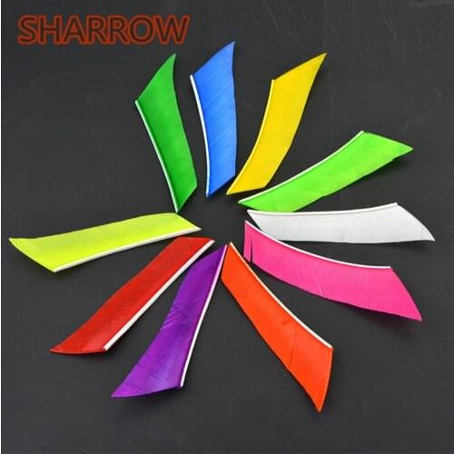 50pcs 3" Arrow Feather Natural Turkey Feather Left Wings Fletches Fletching Arrow DIY Tools For Shooting Archery Accessories