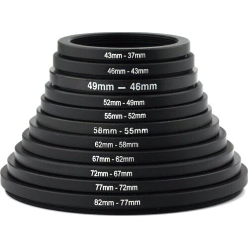 67-86 72-86 77-86 86-77 82-86 86-82 86-95 95-86 82-95 77-95mm Metal Step Up Rings Step down Rings Lens Adapter Filter Set