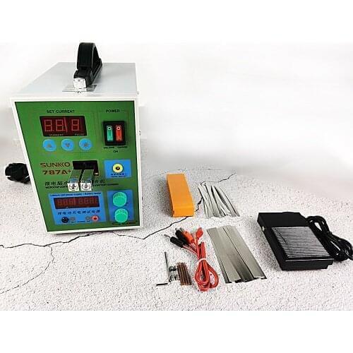 Battery Butt Welding Machine Double Pulse Small MCU Spot Welder Battery Capability Charger Foot Pedal For 18650 SUNKKO 787A