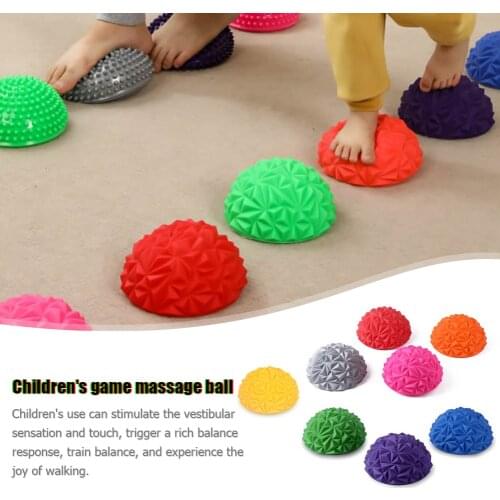 Balance Stepping Stone Childrens Game Massage Ball Sensory Training Equipment Half Ball Massage Cushion Tactile Ball