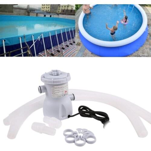 Electric Swimming Pool Filter Pump for Above Ground Paddling Pools Water Cleaning Tools Kits