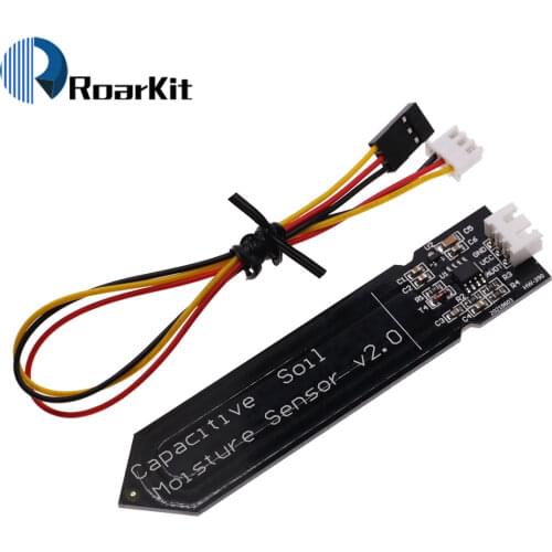 2Pcs Capacitive Analog Soil Moisture Sensor 3.3~5.5V Corrosion Resistant With Gravity 3-Pin Interface for Arduino Raspberry pi