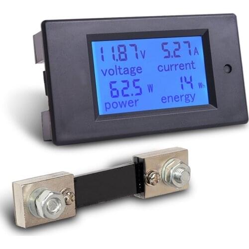 DC 6.5-100V 0-100A Voltage Current Power Energy Combo Meter Car Battery Monitor for RV CAMPER CARAVAN