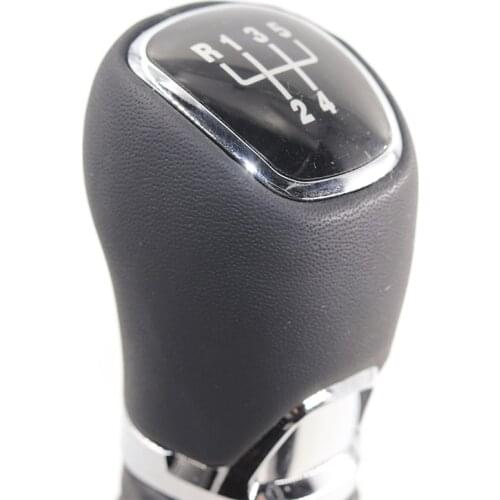 5 speed Leather Car Manual Gear Shift Knob Lever Gaitor Boot Cover For Skoda Fabia 1 MKI 2000 -2008