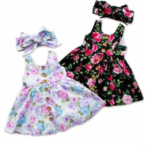 Pretty Princess Kids Baby Girl Dress Floral Tulle Baby Cloth Princess Wedding Party Vest Dresses Sundress Birthday Gift 1-4 Year