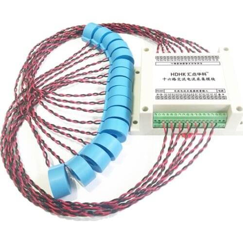 80A 40A Multi-channel 16-channel AC current frequency measurement acquisition module RS485 sensor transmitter MODBUS-RTU