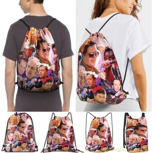 Steve Buscemi Galaxy Collage Men Outdoor Travel Gym Bag Waterproof Drawstring Backpack Women Fitness Swimming Bag