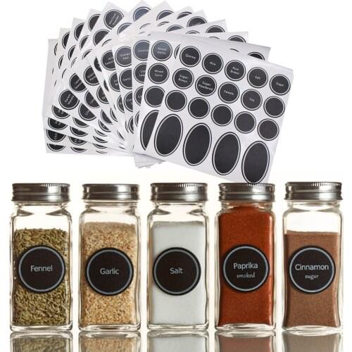 320+ Printed Spice Jar and Pantry Label Set Chalkboard Round Stickers Labels Label wine bottle seasoning bottle sticker Jar L*5
