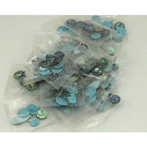 5set=9pcsSaxophone real mother of pearl key buttons inlays sax part Black