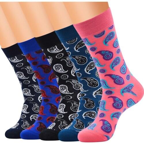 5 color mens funny pattern happy socks dress crew cool men and ladies crazy socks Calceines Largos Hombre Skarpetki sokken