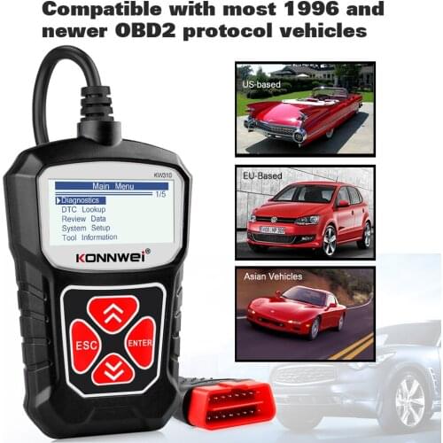 NEW KONNWEI KW310 OBD2 Scanner for Auto OBD 2 Car Scanner Diagnostic Tool Automotive Scanner Car Tools Russian Language Elm327