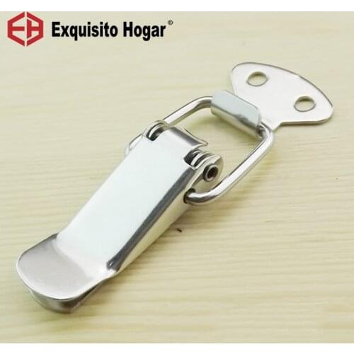 Metal Buckle Clouds HaspSilver Hardware Cabinet Boxes Spring Loaded Latch Catch Toggle Hasp DG105