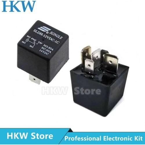 2pcs Relay 12V SLDH-12VDC-1C 5Pin NO: 80A NC: 60A 14VDC Relays New and Original