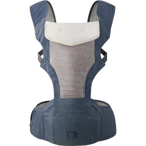 Breathable Baby Carrier with Hip Seat Lumbar Support Waist Stool for Newborn Infants Toddlers Comfortable Baby Backpack Carrier