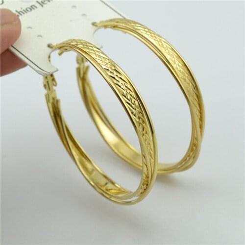 Clipped on the ears Non pierced Fashion Jewelry Accessories Wholesale 2021 Big circle Princess Personality style Ladies Earrings