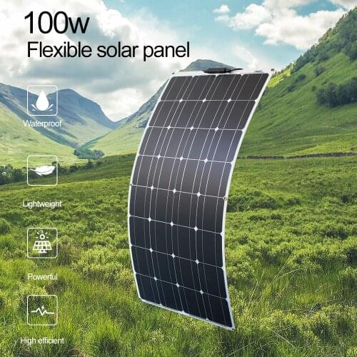 Solar Panel 100w 200w 300w Flexible 12V Solar Installation Photovoltaic Cell Diy 600w Panels for RV Home Camping
