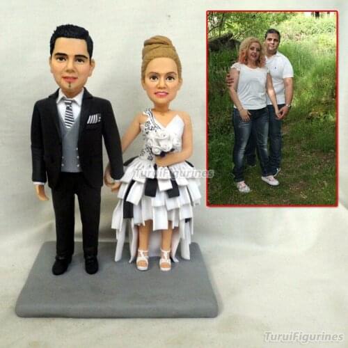 Custom polymer clay Figurine Christmas Gifts for New year event Perfect Creative Birthday gifts for ladies kids wedding cake top