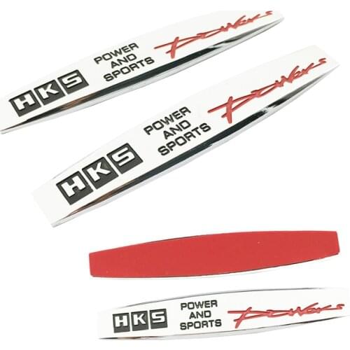 Car Styling 3D Metal Alloy HKS Power And Sports Modified Car Stickers Fender Decals Emblem Decorations Badge Auto Aaccessories