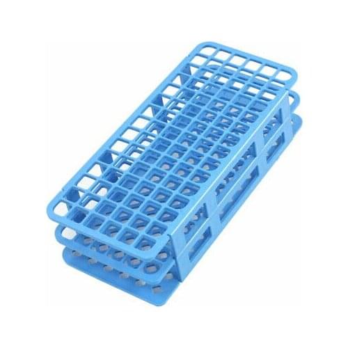 Lab Blue Plastic 90 Position 12mm Hole Test Tube Stand Rack