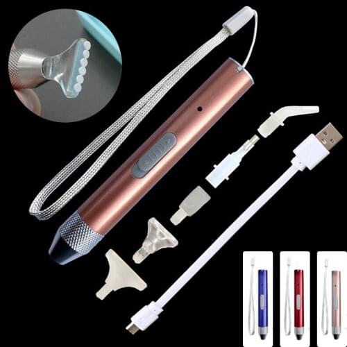 USB Rechargeable 5D Diamond Painting Lighting Point Drill Pen Set Square/Round Drill DIY Diamond Painting Tool With 3 Styles Hat