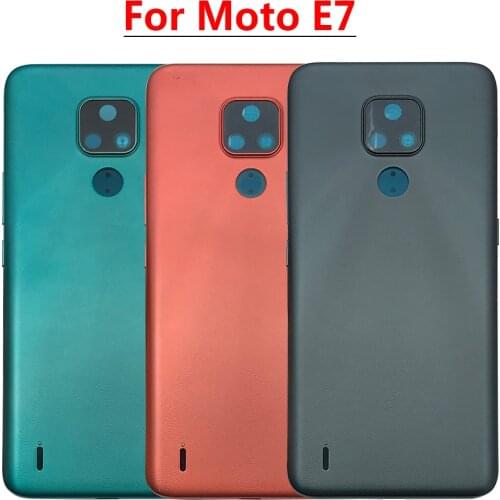 10Pcs Back Glass Rear Cover Battery Door Housing Back Cover With Glue For Moto G9 Plus Play One Fusion One Hyper One Zoom E7 X4