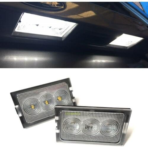 2 Pcs Car Rear Bumper LED License Plate Lights Lamps For Land Rover Discovery 3 4/Freelander 2