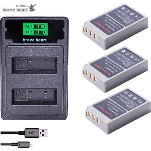 2000mAh PS-BLS5 BLS-5 BLS5 BLS-50 BLS50 Battery for Olympus PEN E-PL2,E-PL5,E-PL6,E-PL7,E-PM2, OM-D E-M10, E-M10 II, Stylus1