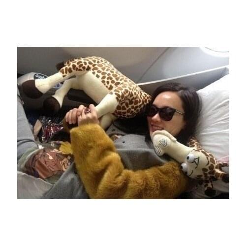 75 cm lovely giraffe plush toy Madagascar Melman giraffe doll throw pillow, birthday , Christmas gift b4598