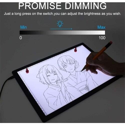 A3 A4 Graphics Tablet 3 Color Temp LED Drawing Tablet Art Stencil Drawing Board Light Box Tracing Table Pad Writing Tablet