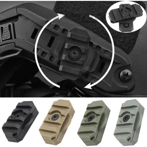 Helmet Side Rail Mount Adapter Adjustable 360 Degrees ARC Guide Rotation for Outdoor Hunting Paintball Fast Helmet Accessory